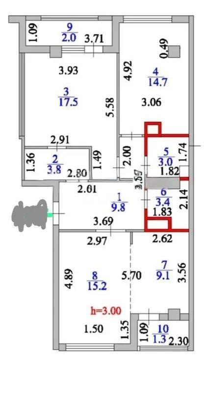 Продажа 3-комнатной квартиры, 80 м², ул. Байтурсынова, дом  22 стр - Продажа  трехкомнатных квартир в новостройках Астаны без посредников фото 1 из 1