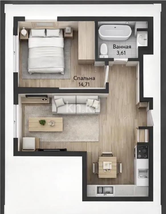 Продажа 2-комнатной квартиры, 45 м² - Продажа двухкомнатных квартир в Казахстане - страница 28 фото 1 из 2