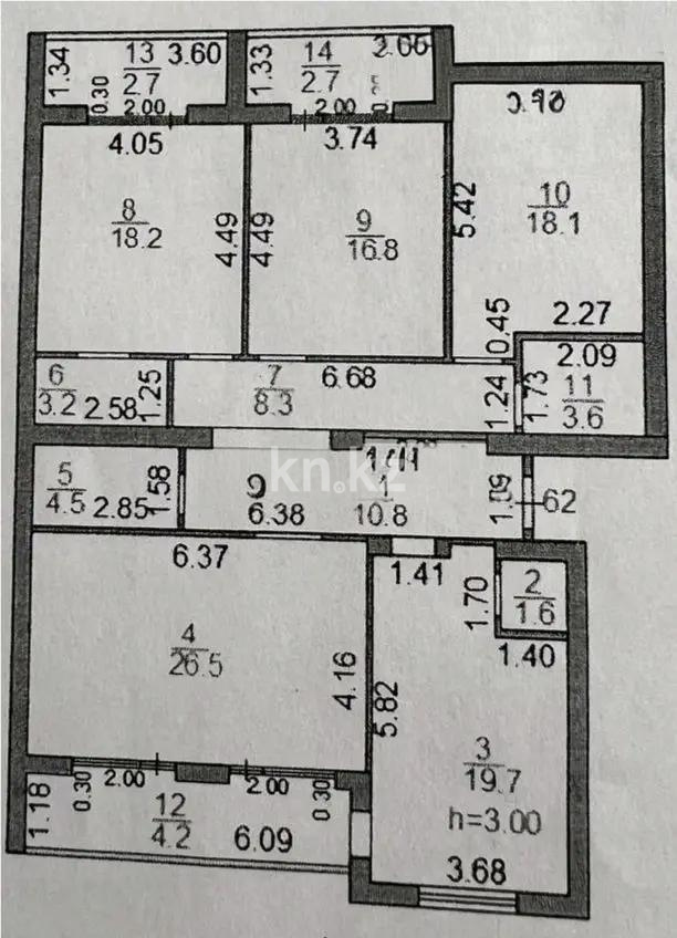 Продажа 4-комнатной квартиры, 140 м², ул. Муканова, дом  1/9 в Караганде - фото 7