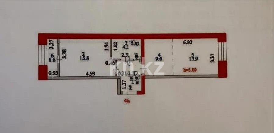 Продажа 2-комнатной квартиры, 50 м² в Астане