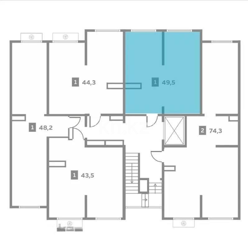 Продажа 2-комнатной квартиры, 49 м² в Алматы
