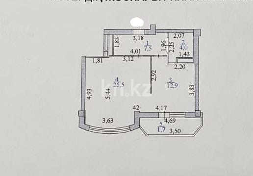 Продажа 1-комнатной квартиры, 51.4 м², ул. Бокейхана, дом  8/1 в Астане - фото 8