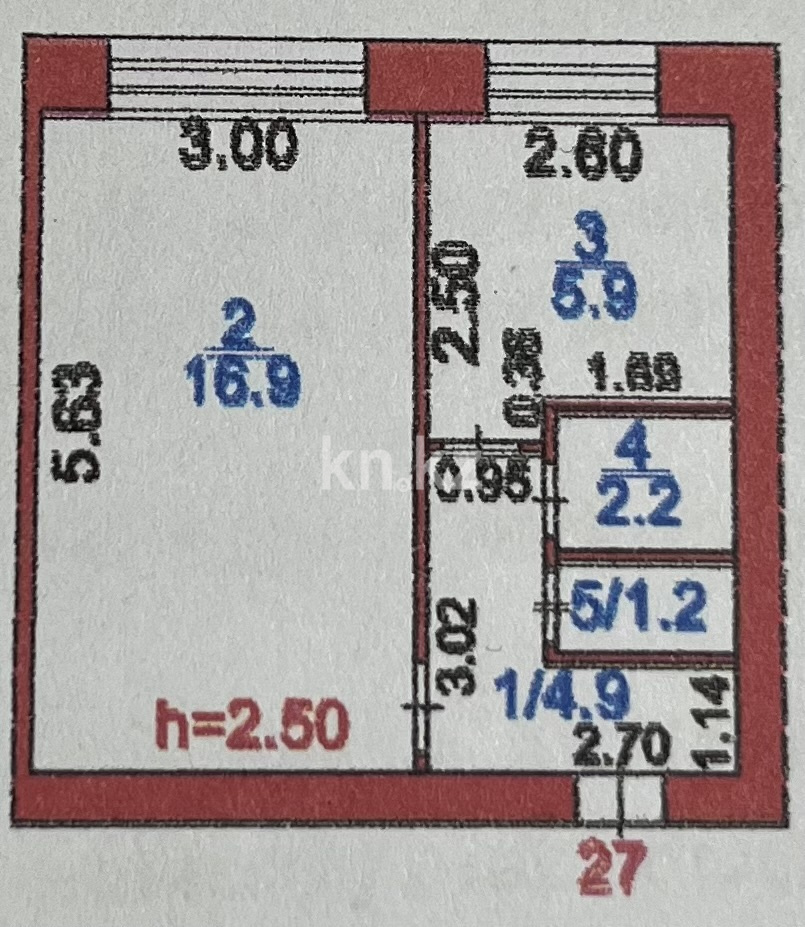 Продажа 1-комнатной квартиры, 31 м² - Продажа однокомнатных квартир на Юго-Востоке Караганды фото 1 из 1