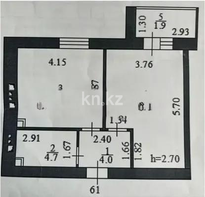 Продажа 1-комнатной квартиры, 45 м², ул. Бейбарыс Султан, дом  25/4 - Продажа  однокомнатных квартир в Астане с фото фото 5 из 5