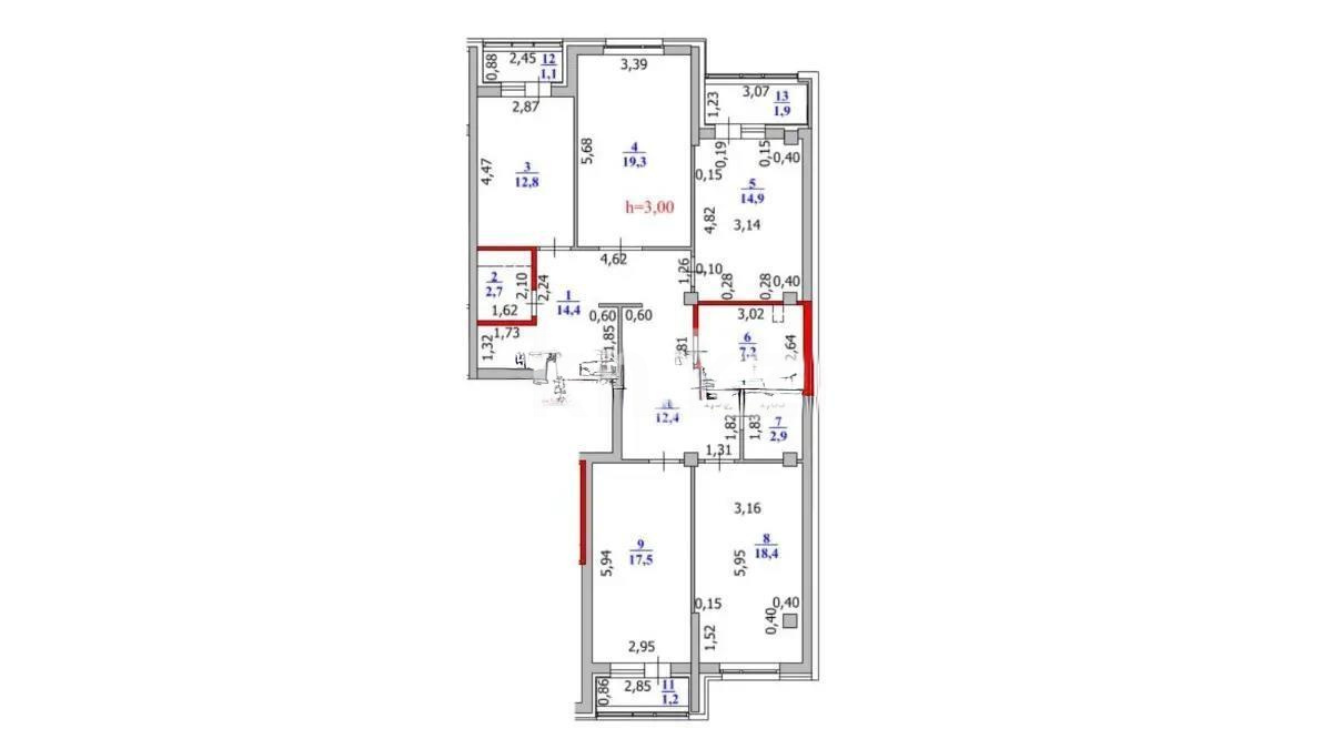 Продажа 4-комнатной квартиры, 126.7 м², ул. Бухар жырау, дом  32 в Астане