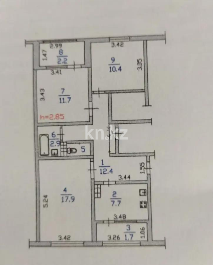 Продажа 3-комнатной квартиры, 72 м², ул. Жамбыла, дом  221 - Продажа квартир в Алматы фото 6 из 6