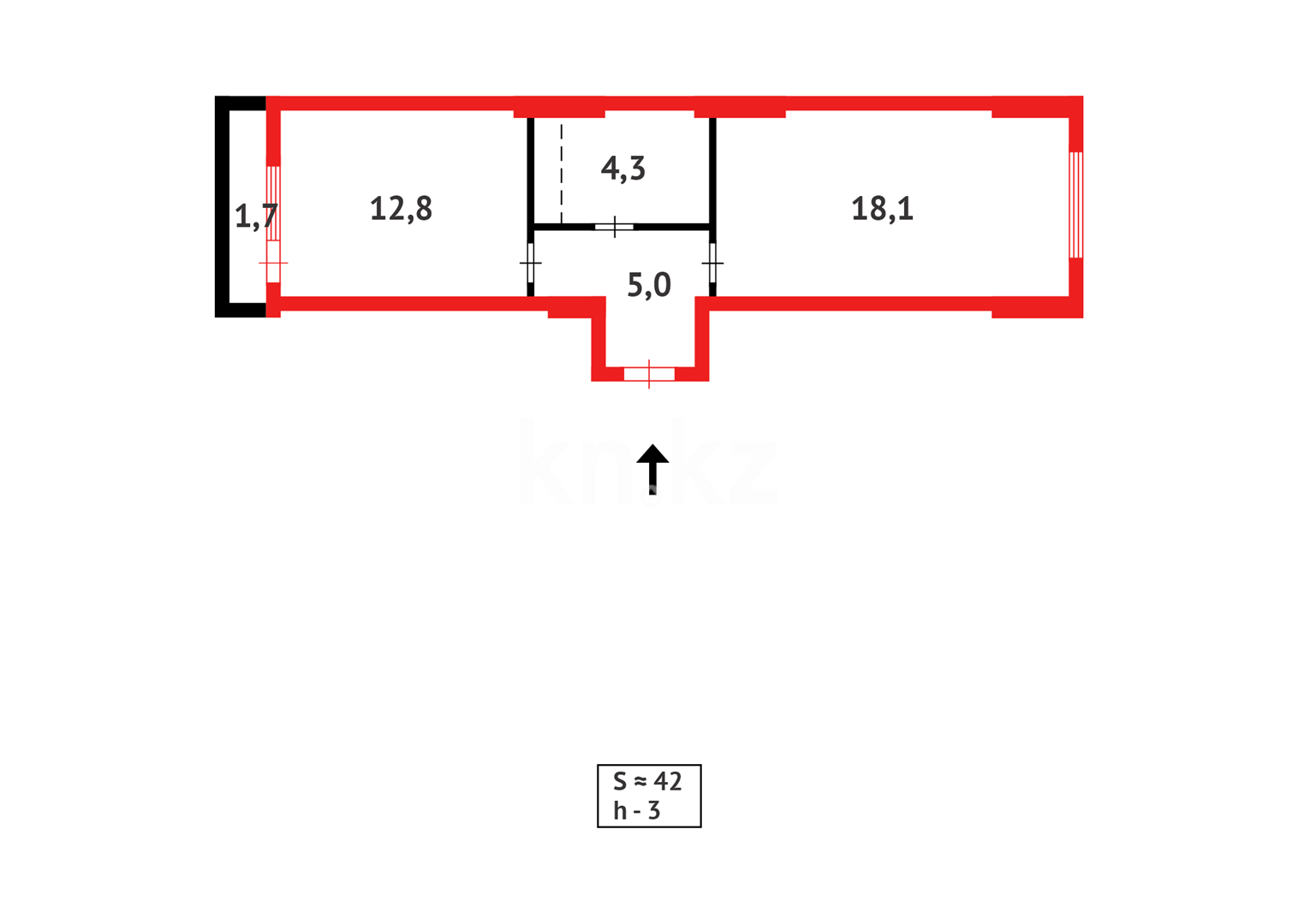 Продажа 2-комнатной квартиры, 42 м², ул. Молдагалиева в Астане - фото 6