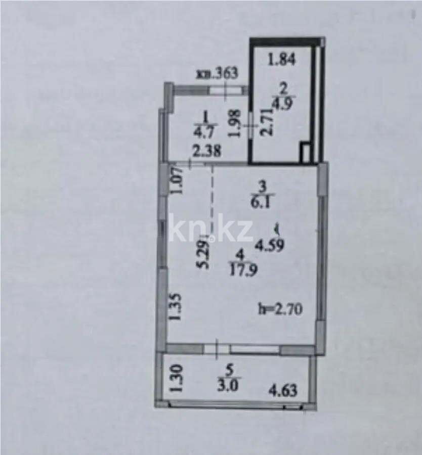 Продажа 1-комнатной квартиры, 37 м² в Астане - фото 2