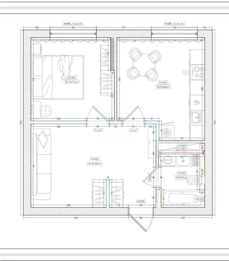 Продажа 2-комнатной квартиры, 44 м² в Астане - фото 3