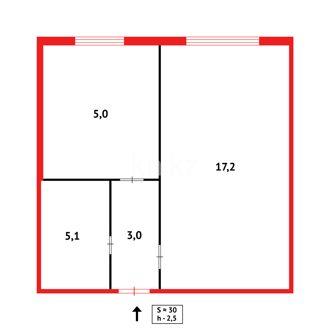 Продажа 1-комнатной квартиры, 30 м² - Продажа квартир в Семее фото 13 из 13