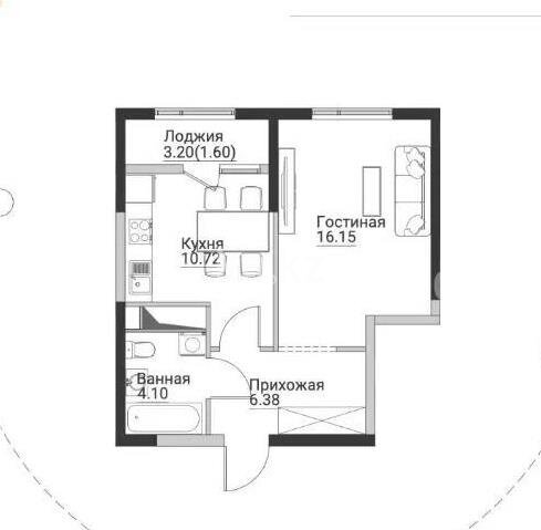 Продажа 1-комнатной квартиры, 38.95 м² в Алматы