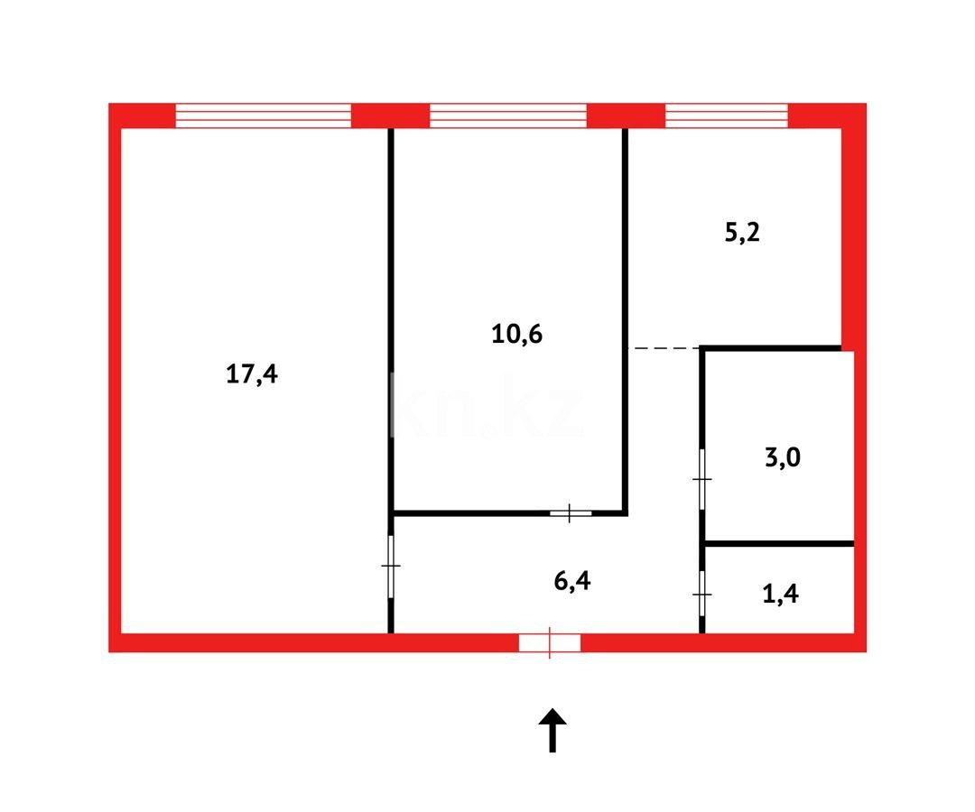 Продажа 2-комнатной квартиры, 45 м², мкр-н 23, дом  36 - Продажа квартир в Караганде с фото фото 1 из 7