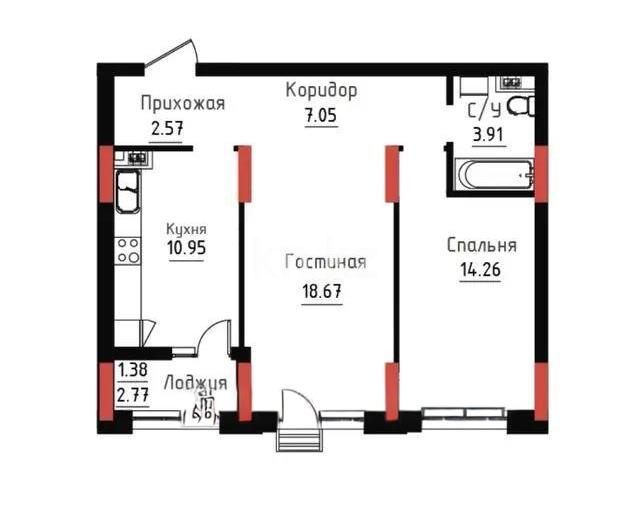 Продажа 2-комнатной квартиры, 58 м² - Продажа недвижимости в Астане - страница 29 фото 1 из 1
