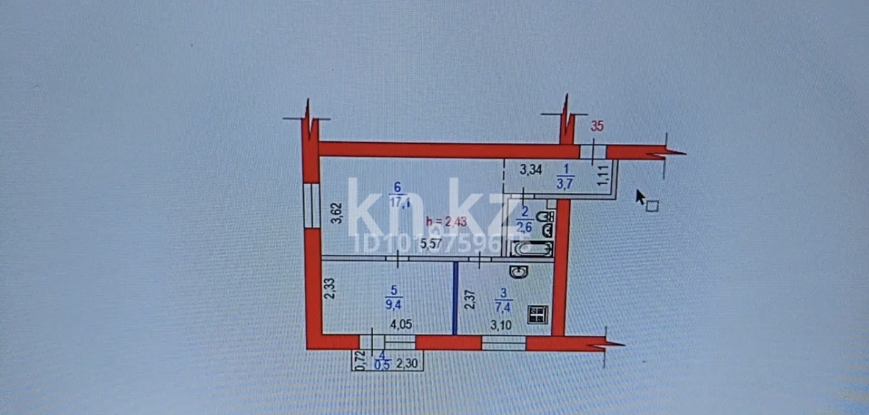Продажа 2-комнатной квартиры, 40.7 м² в Алматы - фото 12