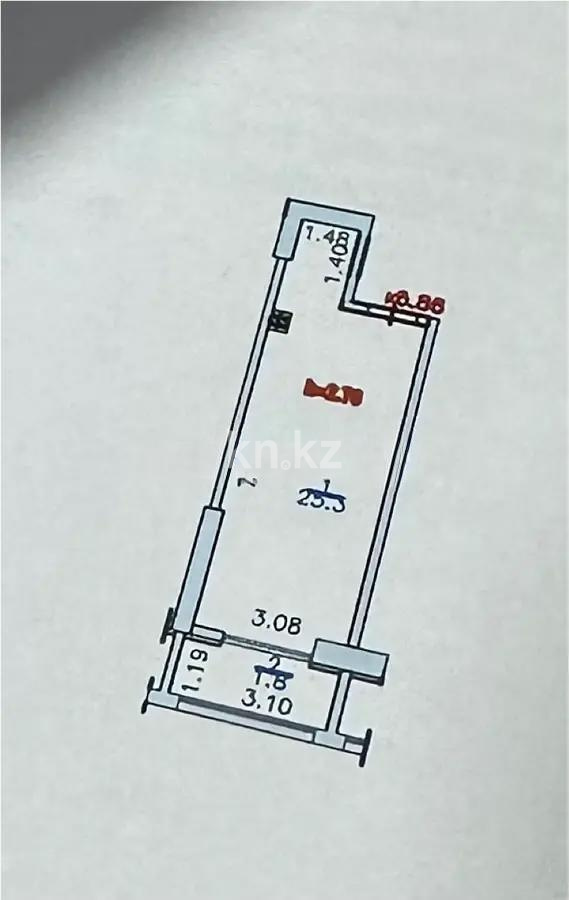 Продажа 1-комнатной квартиры, 27 м², ул. Онгарсыновой, дом  52/1 - Продажа квартир в Алматы фото 1 из 1