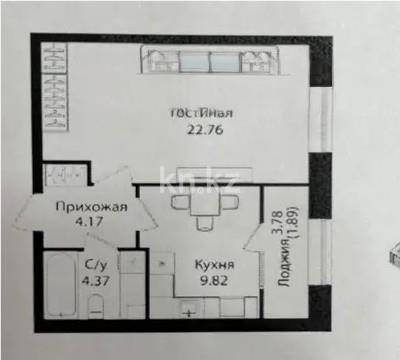 Продажа 1-комнатной квартиры, 43 м², ул. Е-15, дом  16 в Астане