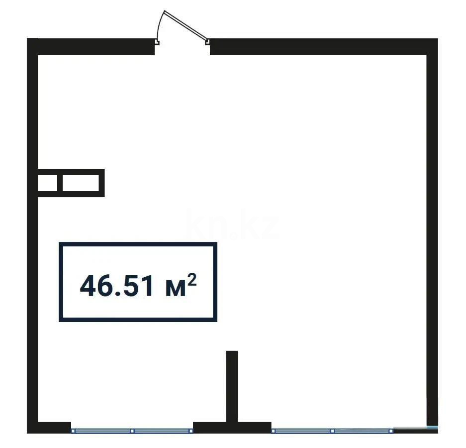 Продажа 1-комнатной квартиры, 46.51 м², ул. Сыбызгы, дом  100 стр - Продажа  однокомнатных квартир в Алматы фото 1 из 1