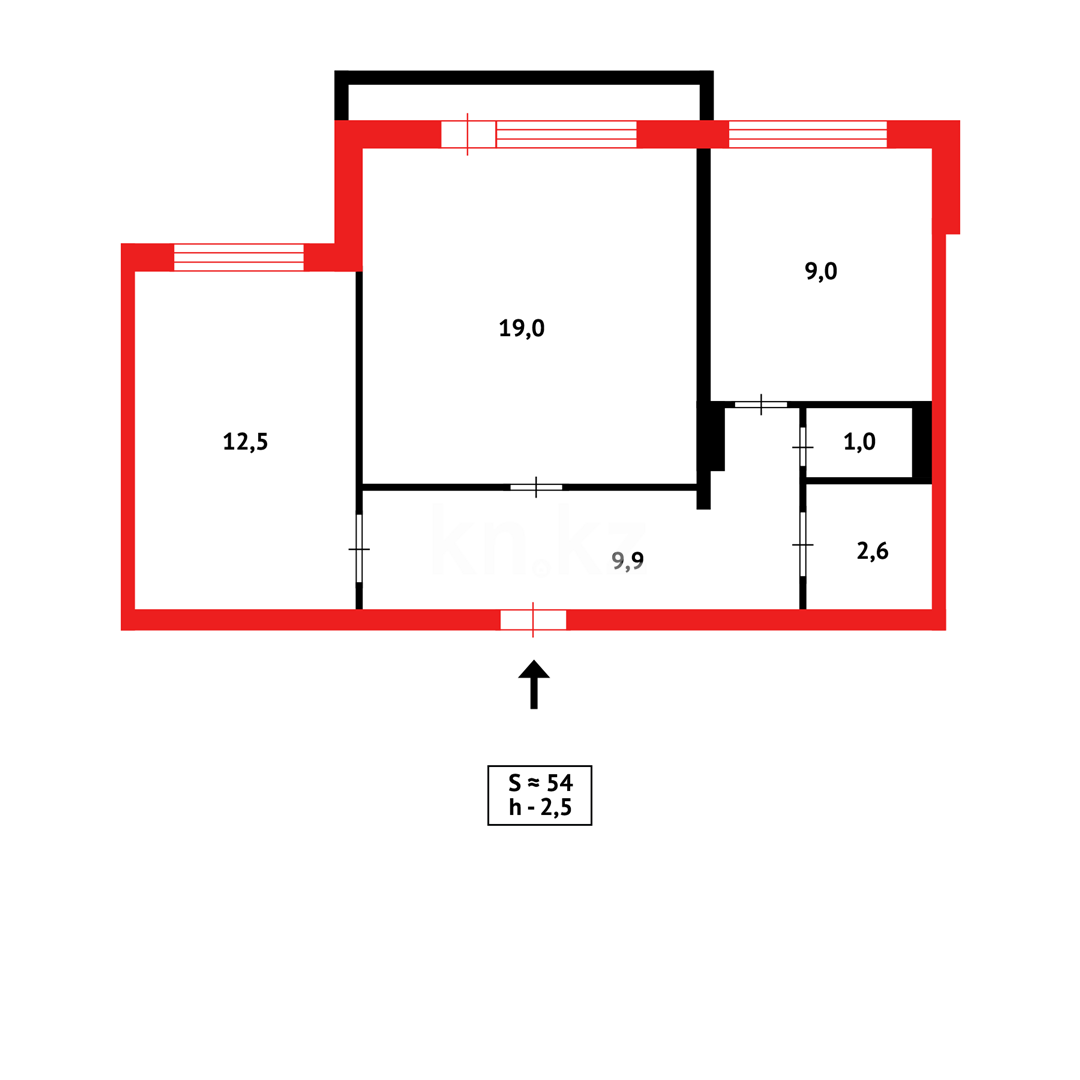 Продажа 2-комнатной квартиры, 53 м² в Караганде - фото 19