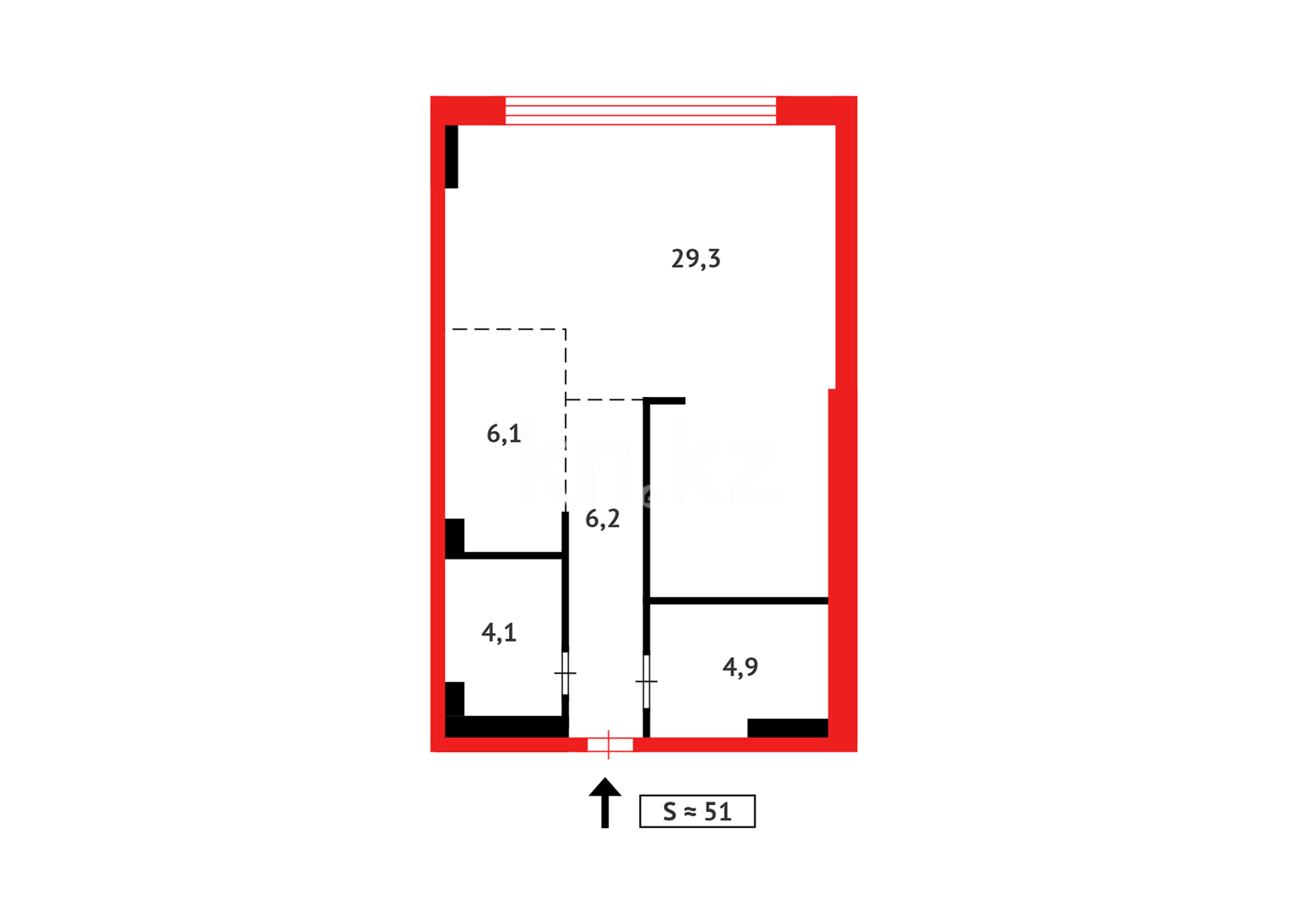 Продажа 1-комнатной квартиры, 50.6 м², ул. Е-435 - Аренда квартир помесячно в Карагандинской области фото 18 из 18
