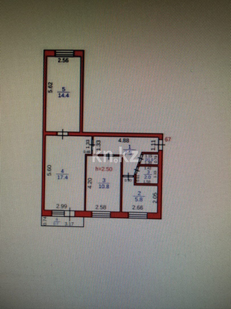 Продажа 3-комнатной квартиры, 59.4 м² - Продажа квартир в Пришахтинске Караганды фото 1 из 13