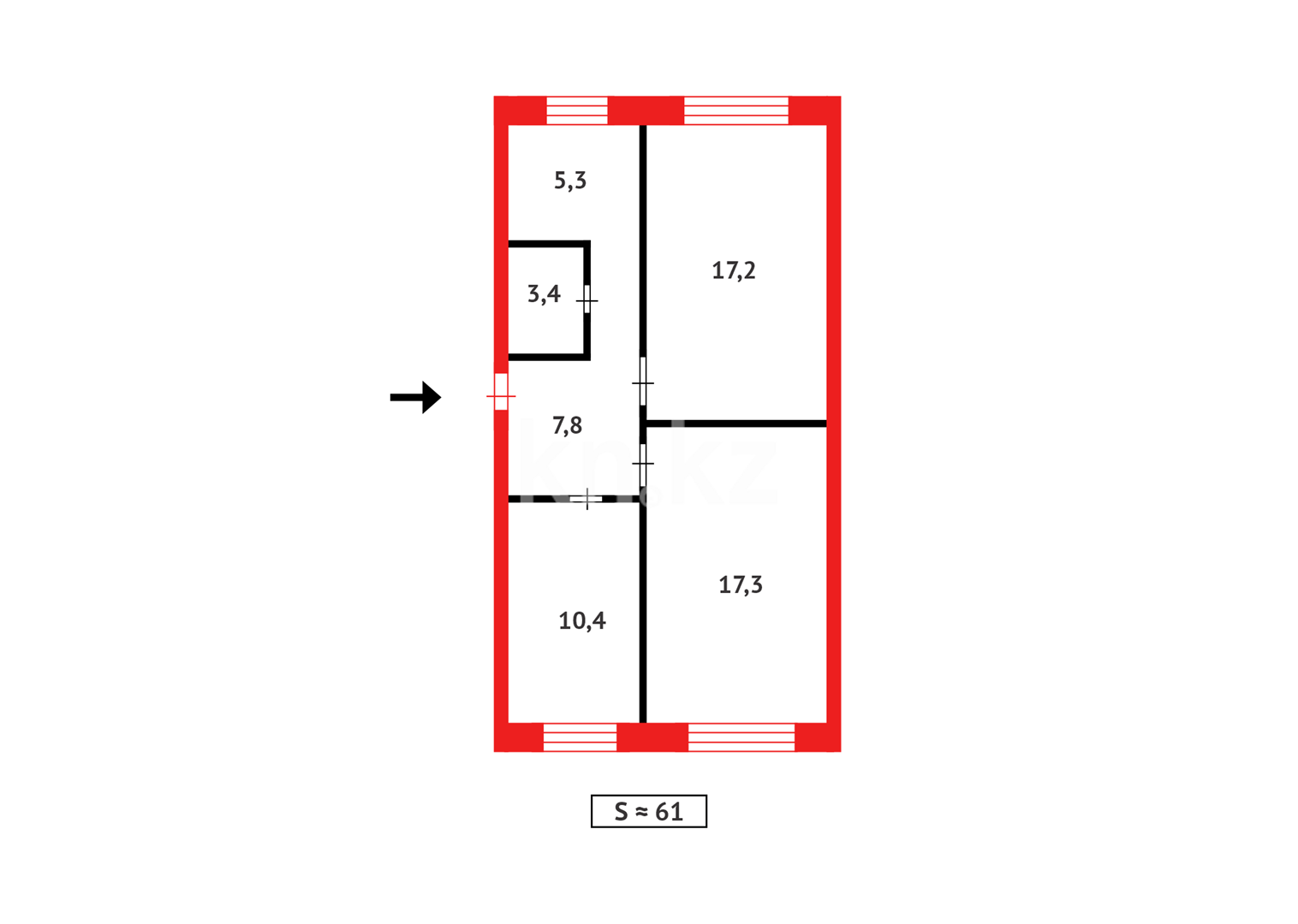 Продажа 3-комнатной квартиры, 60 м² - Продажа недвижимости в Сарани фото 8 из 8
