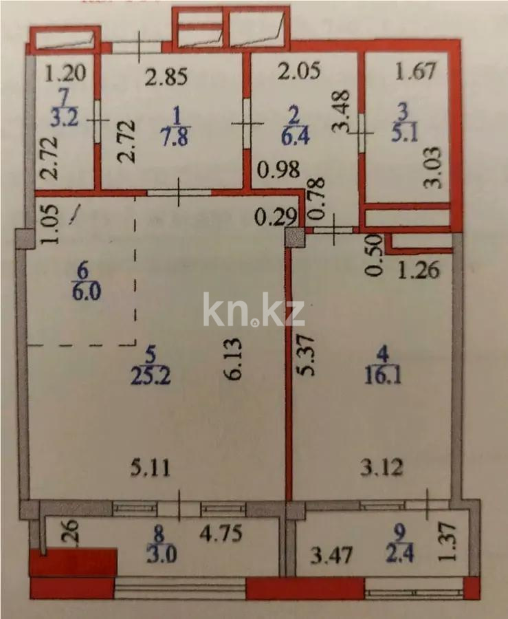 Продажа 2-комнатной квартиры, 76 м², пр. Мангилик Ел, дом  28 в Астане - фото 4