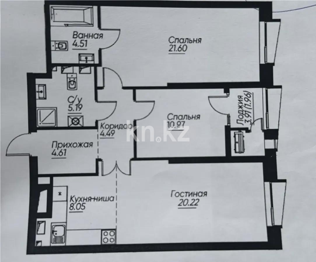 Продажа 3-комнатной квартиры, 79 м² - Продажа трехкомнатных квартир от собственников в Алматы - страница 66 фото 1 из 1