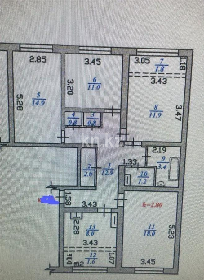 Продажа 4-комнатной квартиры, 85 м², ул. Тулебаева, дом  35 в Алматы - фото 7