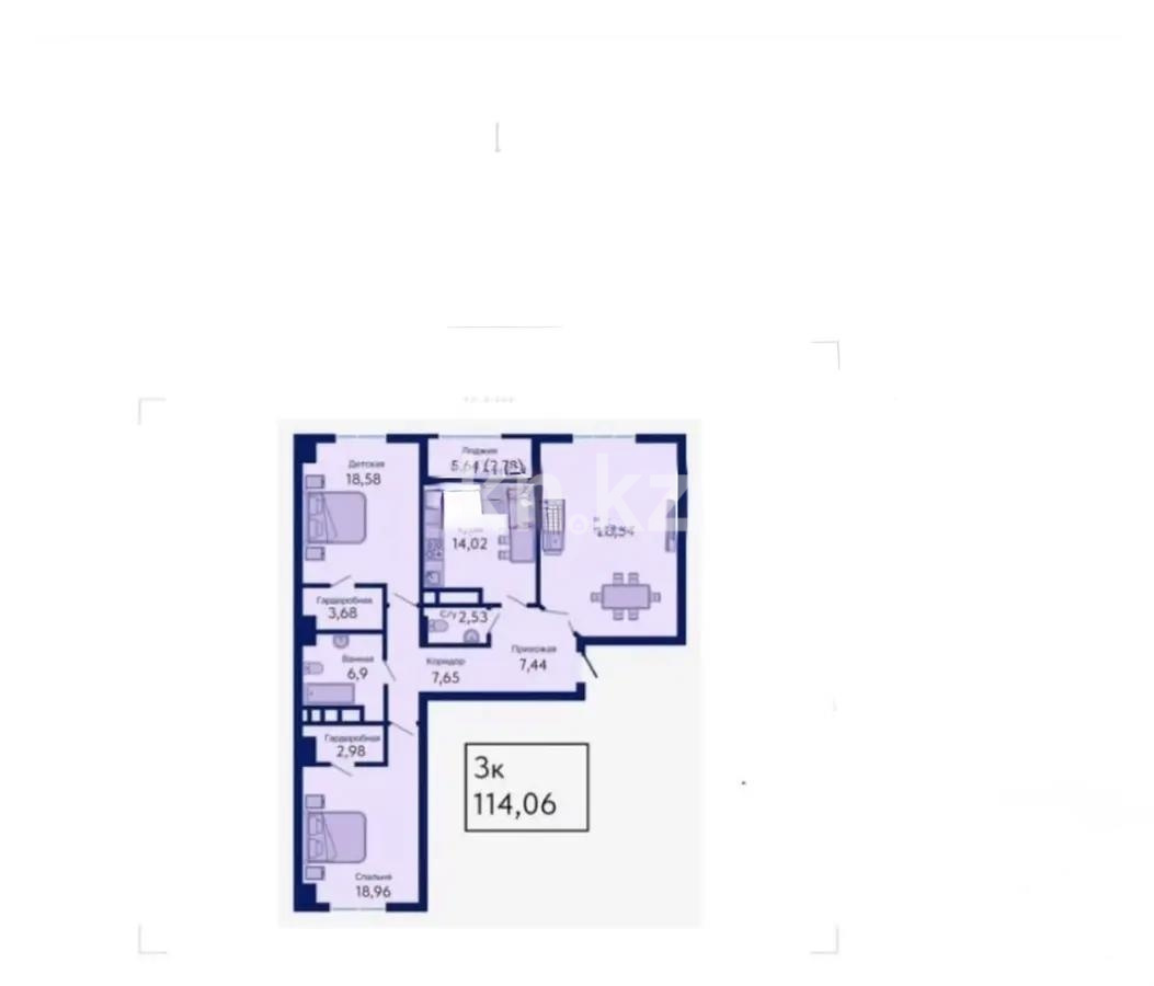 Продажа 3-комнатной квартиры, 114 м² в Астане