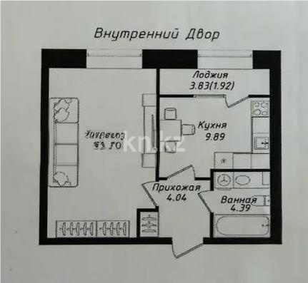 Продажа 1-комнатной квартиры, 41 м² - Продажа квартир в кирпичном доме в Казахстане - страница 3 фото 1 из 1