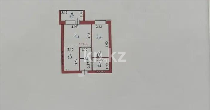 Продажа 2-комнатной квартиры, 44.6 м² в Астане - фото 4