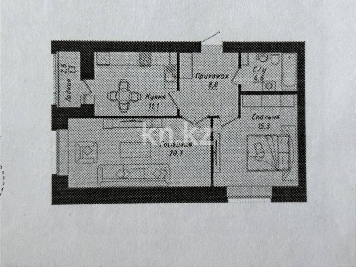 Продажа 2-комнатной квартиры, 61 м² в Астане