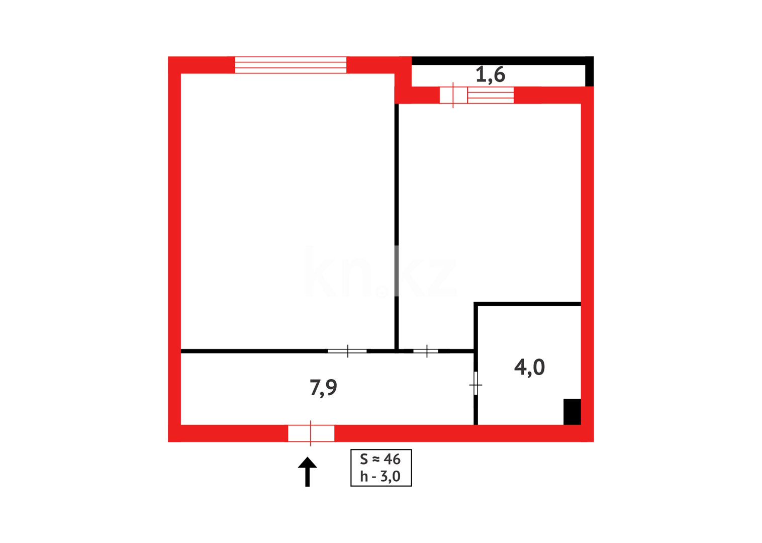 Продажа 1-комнатной квартиры, 46 м² - Продажа квартир в р-не Сарыарка Астаны - страница 38 фото 13 из 13