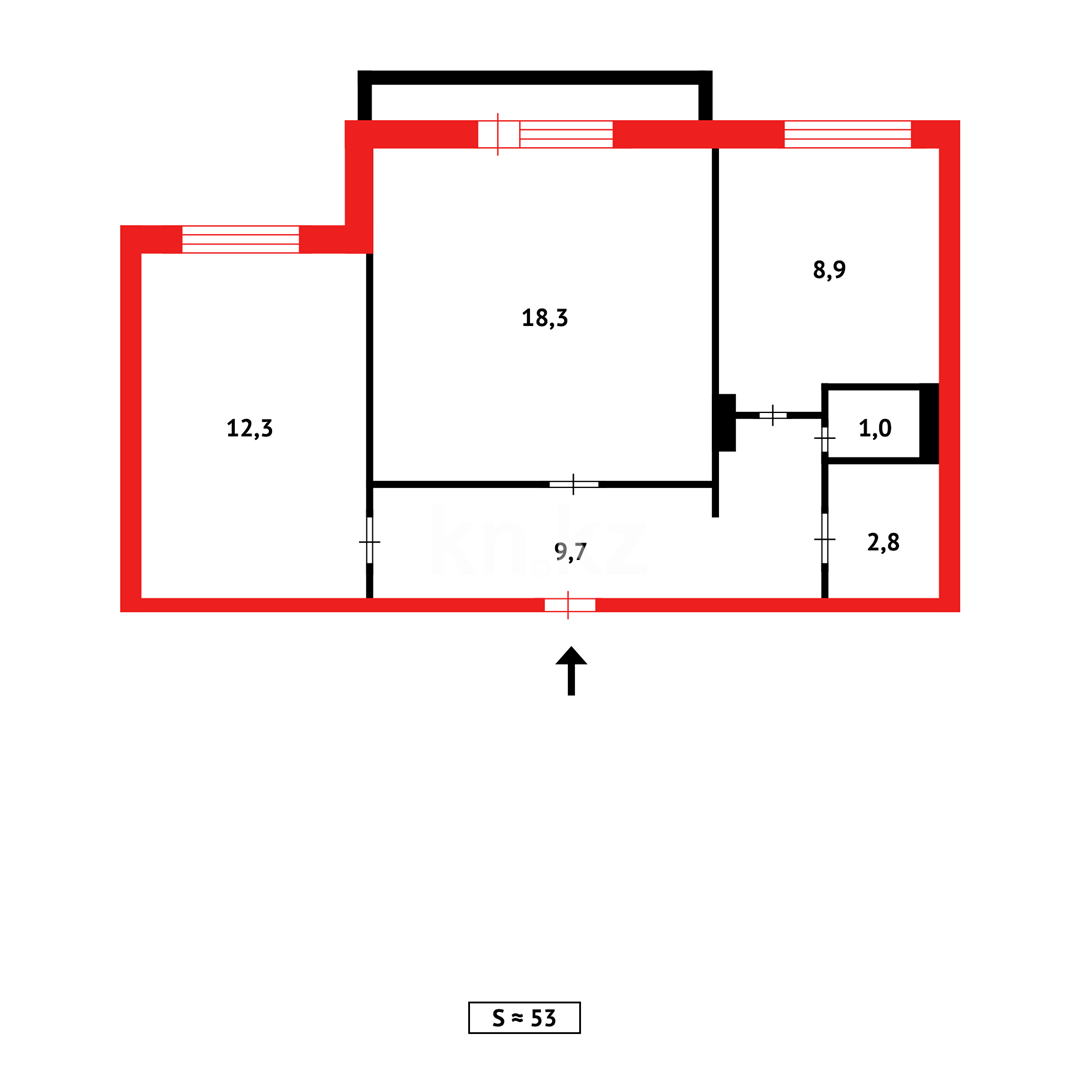 Продажа 2-комнатной квартиры, 53 м² в Караганде - фото 26