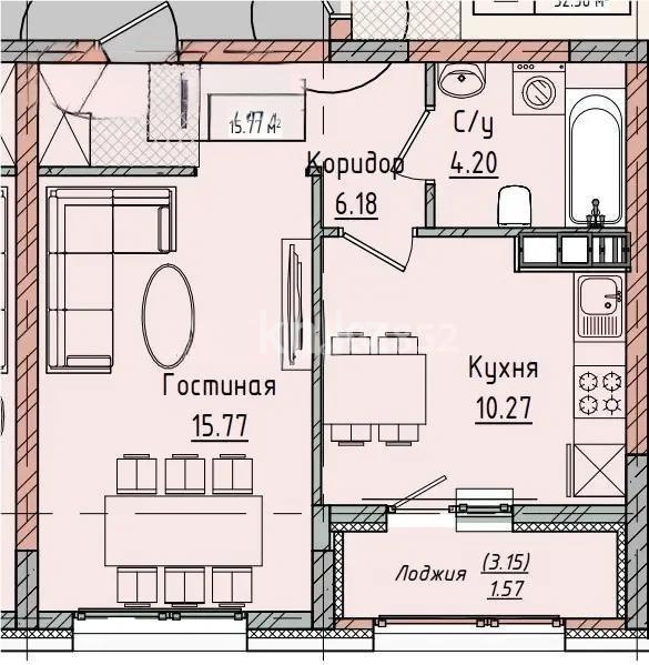 Продажа 1-комнатной квартиры, 37.81 м², пр. Улы Дала, дом  28 стр - Продажа  однокомнатных квартир в новостройках Астаны фото 1 из 1
