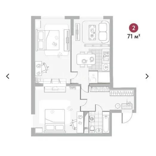 Продажа 3-комнатной квартиры, 70.5 м² в Алматы - фото 3