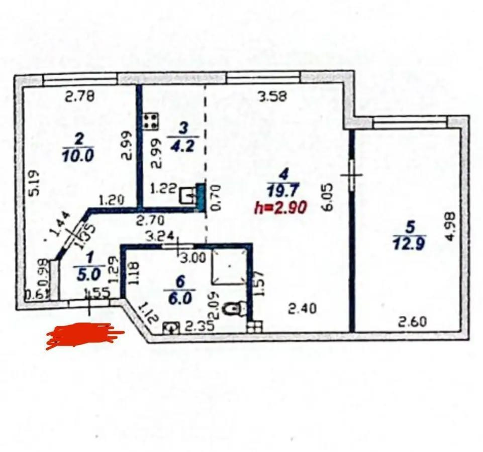 Продажа 3-комнатной квартиры, 58 м², ул. Редько, дом  5 стр - Продажа квартир в Алматы фото 4 из 4