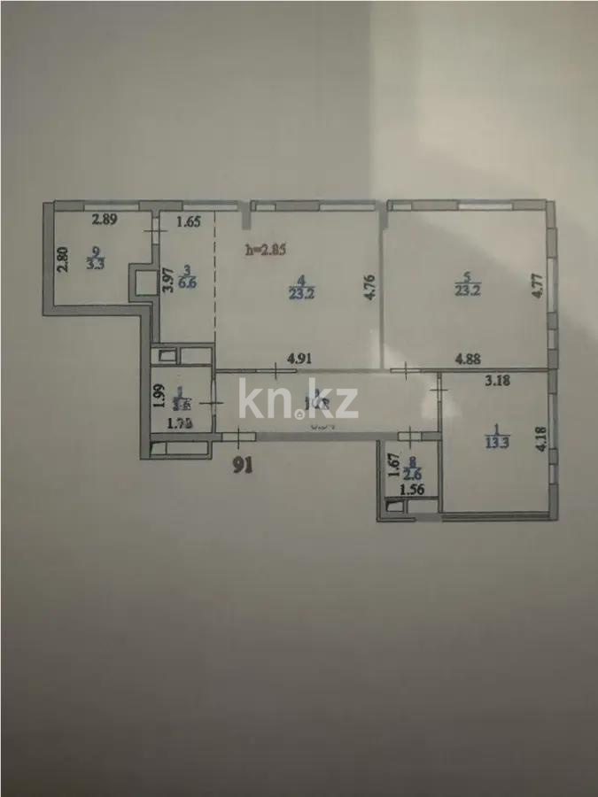 Продажа 3-комнатной квартиры, 87.4 м², ул. Айнакол, дом  66 - Продажа  трехкомнатных квартир в новостройках Астаны фото 5 из 5