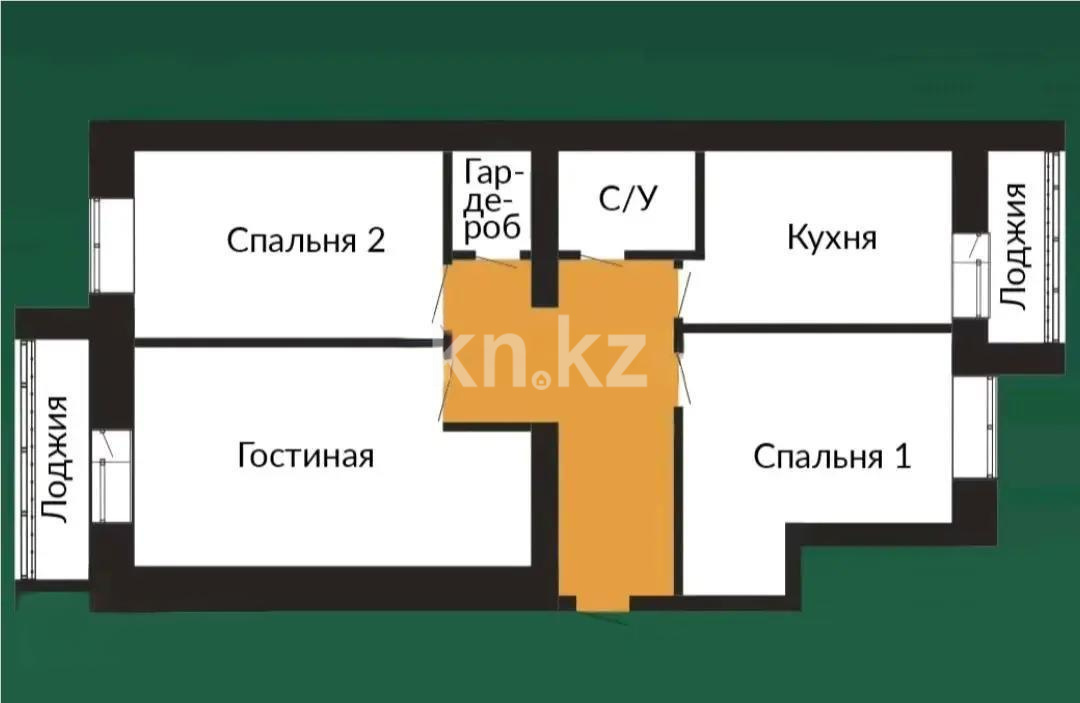 Продажа 3-комнатной квартиры, 104 м² - Продажа квартир от собственников в Караганде - страница 3 фото 7 из 7