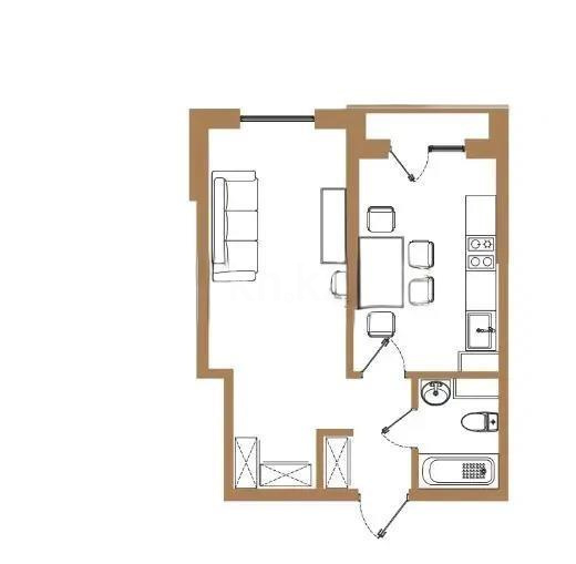 Продажа 1-комнатной квартиры, 37.7 м², ул. Байге, дом  12а/1 - Продажа квартир в Алматы без посредников фото 1 из 1
