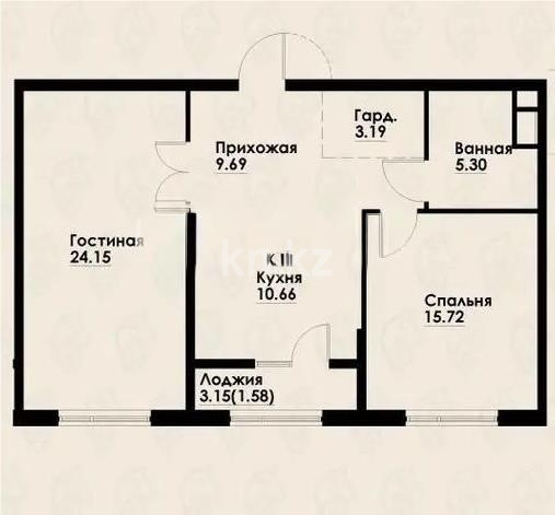 Продажа 2-комнатной квартиры, 70 м² в Алматы - фото 3