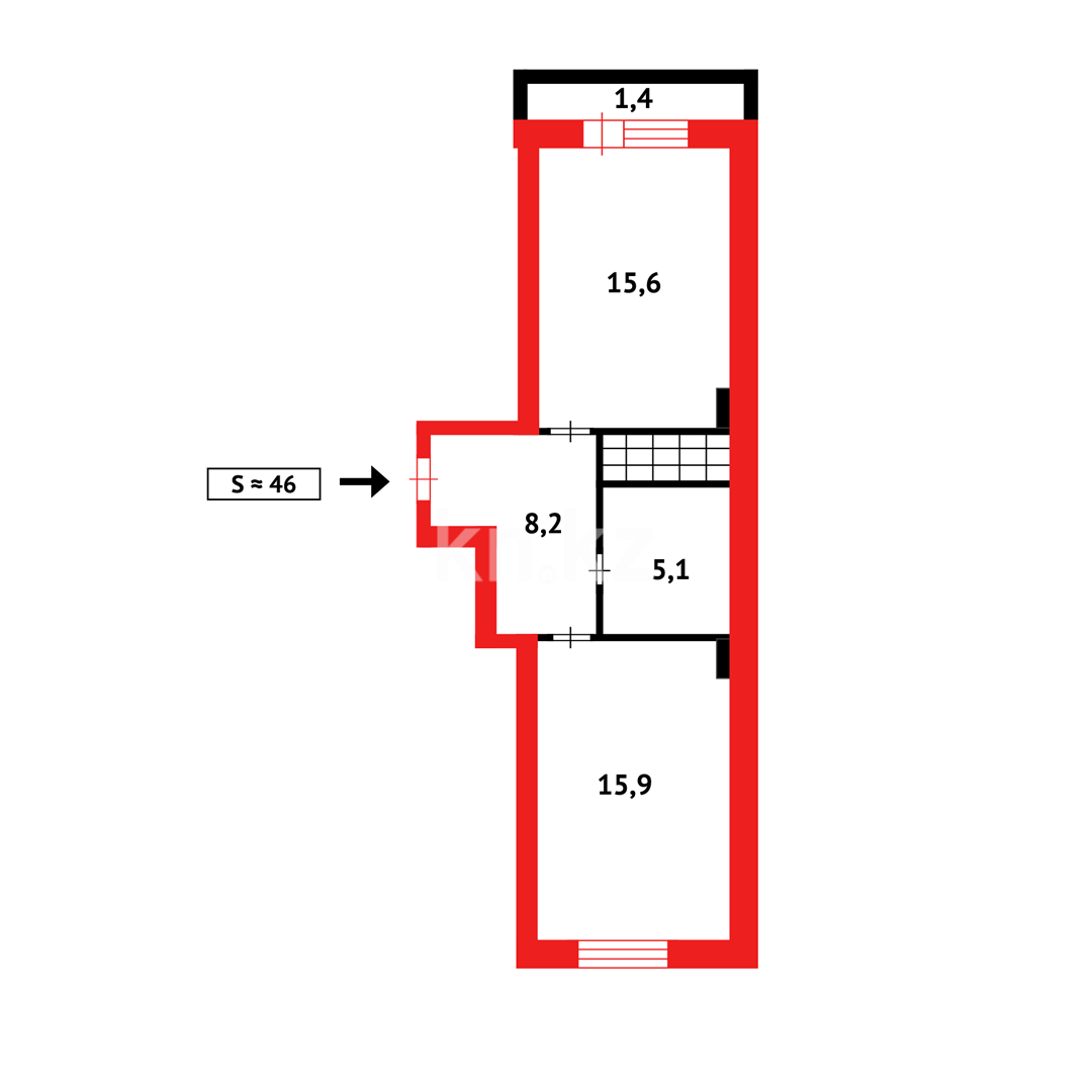 Продажа 2-комнатной квартиры, 47 м² - Продажа двухкомнатных квартир в Караганде - страница 4 фото 9 из 9