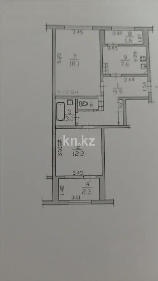 Продажа 2-комнатной квартиры, 56.3 м² в Алматы - фото 4