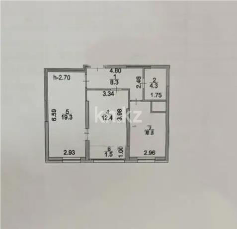 Продажа 2-комнатной квартиры, 58 м² - Продажа двухкомнатных квартир в р-не Сарыарка Астаны фото 6 из 6