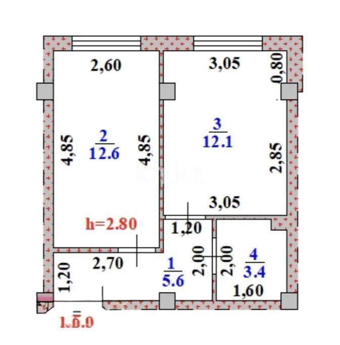 Продажа 1-комнатной квартиры, 33.7 м², ул. Устирт, дом  5 в Алматы - фото 2