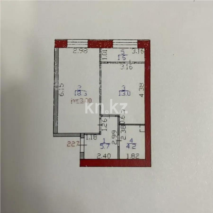 Продажа 1-комнатной квартиры, 43 м² - Продажа недвижимости в Астане фото 1 из 1