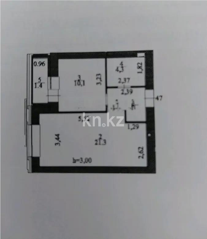 Продажа 1-комнатной квартиры, 41 м² в Астане