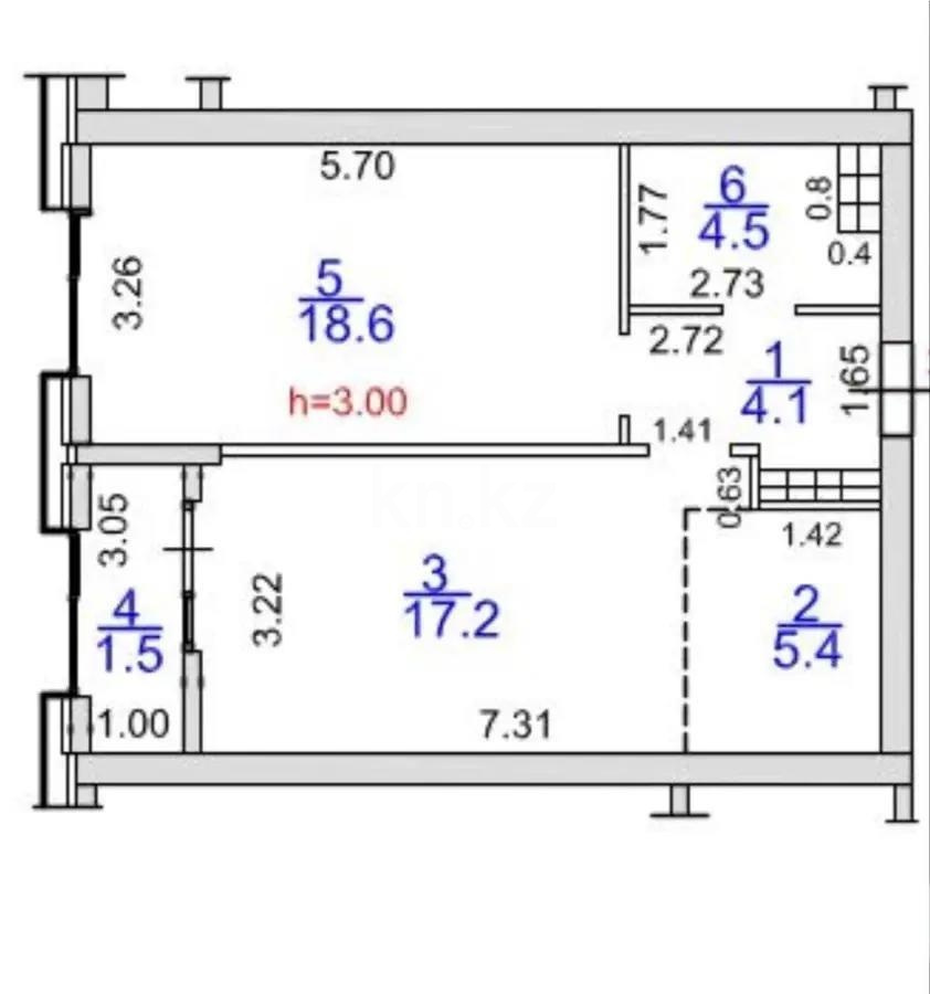 Продажа 2-комнатной квартиры, 52 м² в Алматы