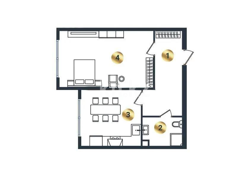 Продажа 2-комнатной квартиры, 55 м², ул. Сыбызгы, дом  100 стр - Продажа  двухкомнатных квартир в новостройках Алматы с фото фото 1 из 1
