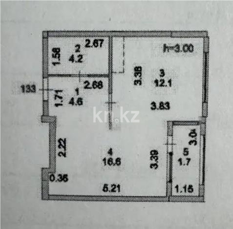 Продажа 1-комнатной квартиры, 39.2 м² - Продажа  однокомнатных квартир в новостройках Астаны фото 3 из 3